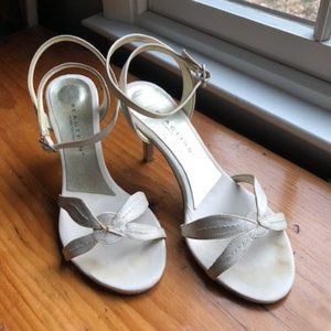 Kenneth Cole Reaction ivory satin heels